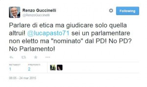 Guccinelli contro Pastorino su Twitter