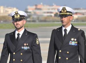 Nella foto, Salvatore Girone (sinistra) e Massimiliano Latore (destra)