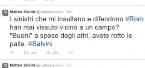 Matteo Salvini contro i campi Rom