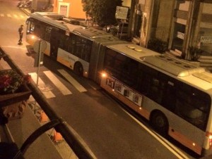 Autobus in panne a San Martino