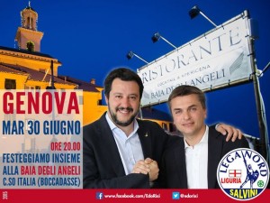 Salvini in Liguria per festeggiare la vittoria