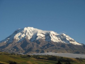 Vullcano Chimborazo in Ecuador
