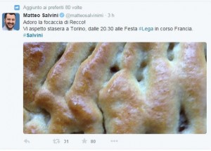 profilo Twitter di Matteo Salvini (Lega Nord)