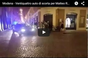 Video scorta di Matteo Renzi a Modena