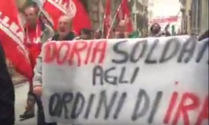 corteo lavoratori Iren a Genova