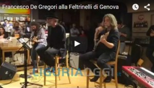 Francesco De Gregori canta alla Feltrinelli 