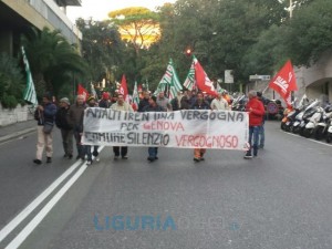 Manifestazione Iren in centro a Genova