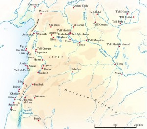 Nella foto, una cartina della Siria col fiume Khobur