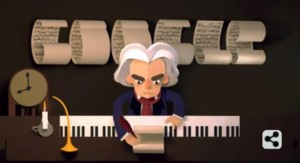 Il doodle di Google dedicato a Beethoven