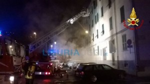 Incendio viale Amendola a La Spezia