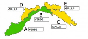 Maltempo Liguria, prorogata allerta gialla sino alle 12 di domani 
