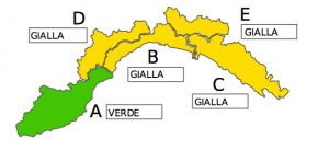 Maltempo Liguria, allerta meteo "gialla" a partire dalle 22