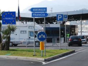 Confine Italia-Francia a Ventimiglia