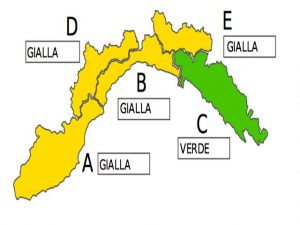 Liguria, allerta gialla sino alle 15 di domani